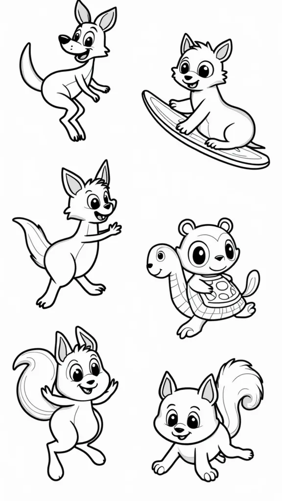 animated animal coloring pages